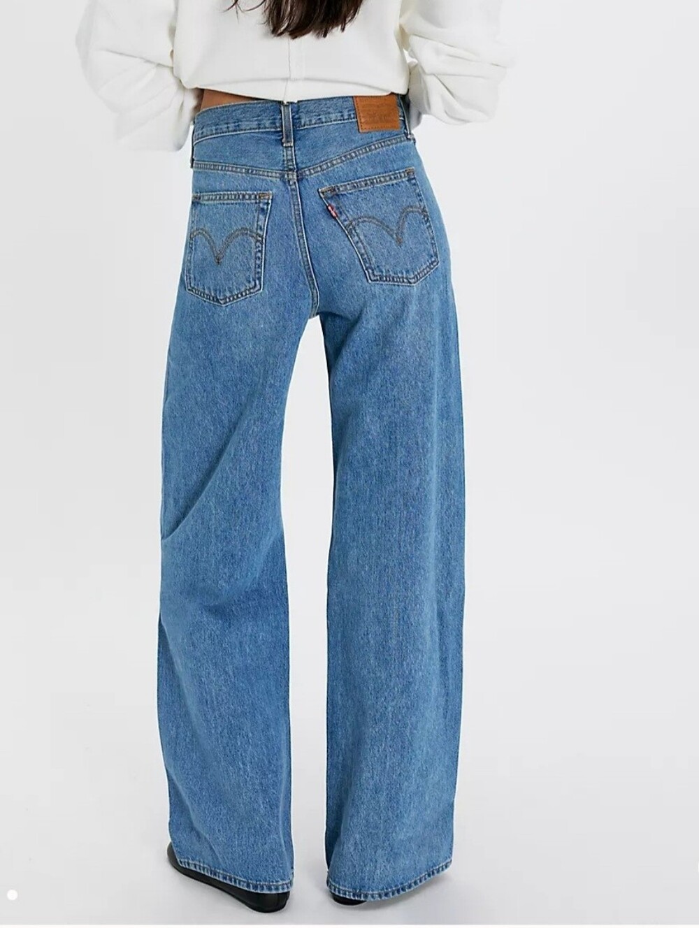 Levi's Premium Ribcage Wide Leg Jeans Free People 29 Waist - Picture 10 of 16
